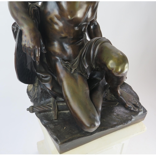 1451 - **WITHDRAWN**
After Pierre Julien (1731 - 1804) a large bronze study, The Dying Gaul, the wounded fi... 