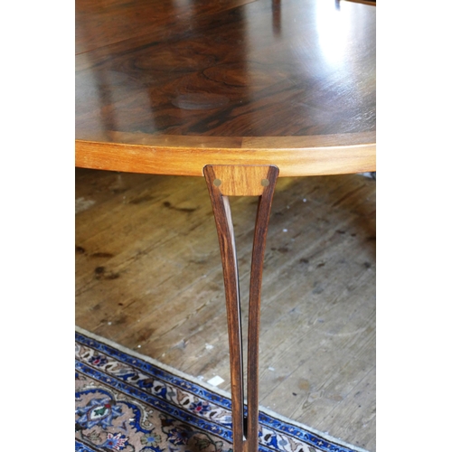 1463 - Danish circa 1960's rosewood modernist extending dining table by designer Sven Ellekaer for Heltborg... 