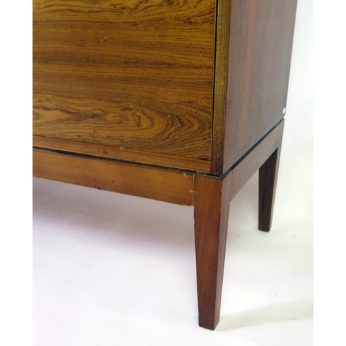 1466 - A modernist rosewood Dorrington sideboard by Robert Heritage of rectangular outline, bought from Hea... 