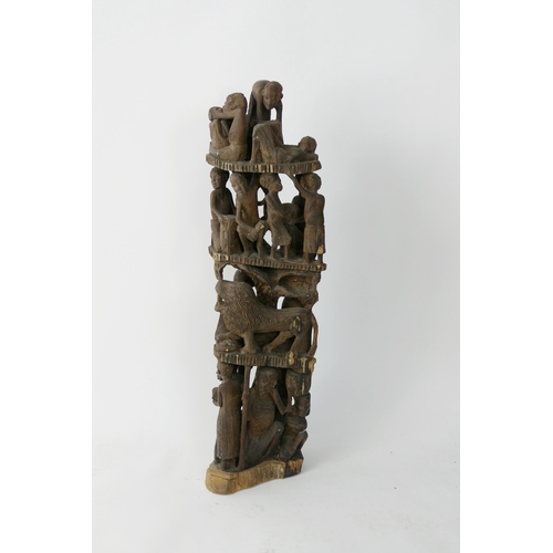 879 - An African Carved Ebony Figural Sculpture, c. 66cm high