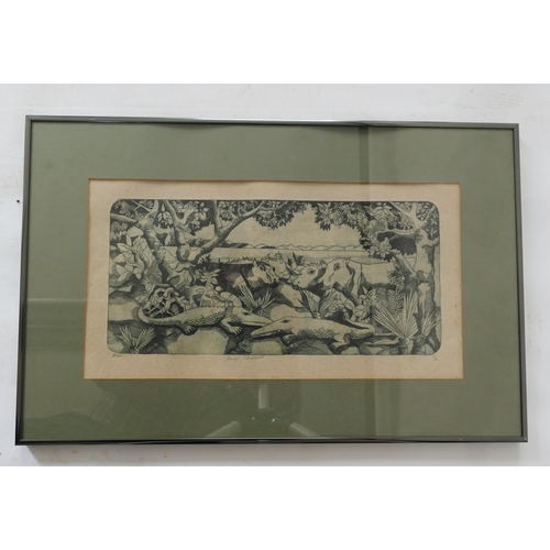 881 - Ruzizi?, limited edition print 3/100, 46x24cm, f&g

Provenance _ from a private collection located i... 