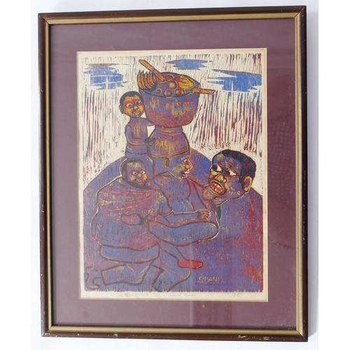 897 - David Kimani 95, The Escapees, 7/9, linocut, pencil signed, 42x32cm, framed & glazed

Provenance _ f... 