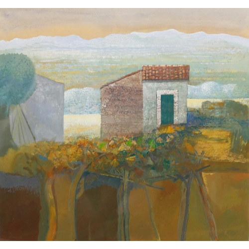 946 - John Picking (b.1939) British artist, 'Autumnal Sicilia', gouache, signed with  Colin Jellicoe Exhib... 