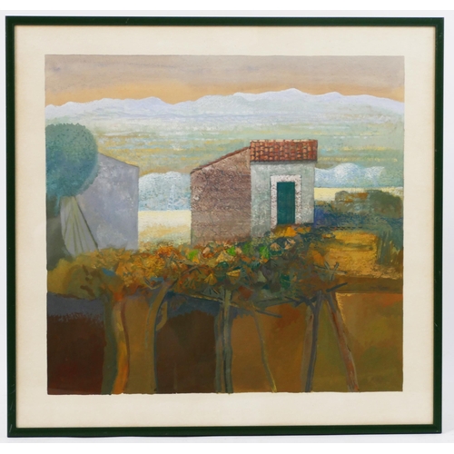 946 - John Picking (b.1939) British artist, 'Autumnal Sicilia', gouache, signed with  Colin Jellicoe Exhib... 