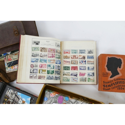 430 - A Selection of World Stamps, postcards, etc.