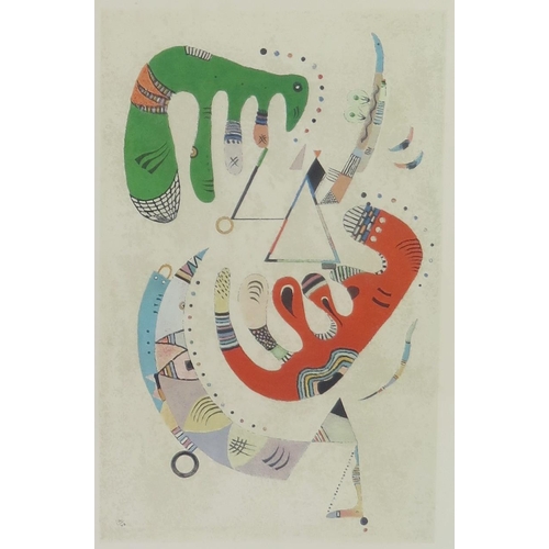 925 - W Kandinsky 'Composition III' c. 1957 Lithograph (After), 36 x 26cm, F & G
(with copy of Gallery rec... 