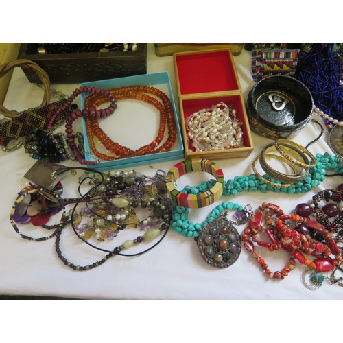 168 - A Large Selection of Ethnic Jewellery, etc.