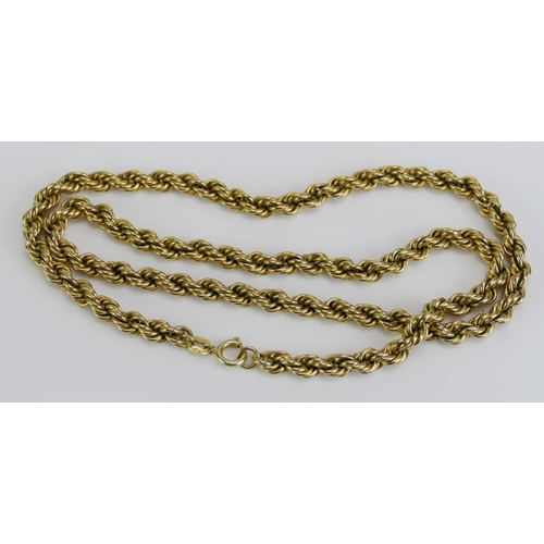 112 - A 9ct Gold Rope Twist Chain, 20