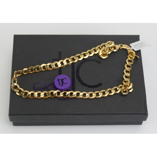 115 - A TJC 9ct Gold Curb Link Chain, 18