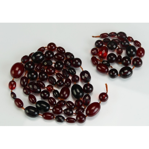 147 - A Selection of Faux Cherry Amber, largest bead 24.4x18.8mm, 126g