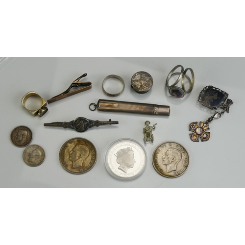 167 - Odd Silver Jewellery and silver coins, etc.