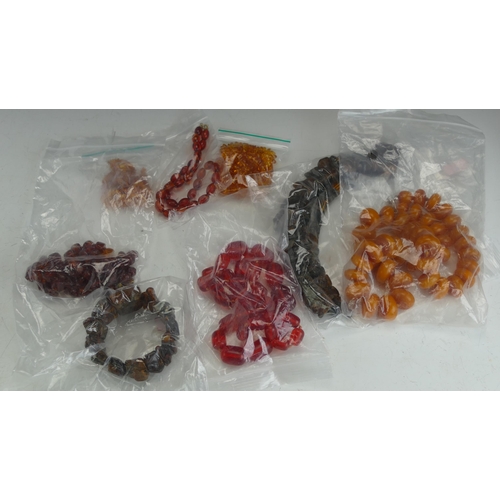 173 - A Selection of Faux Amber