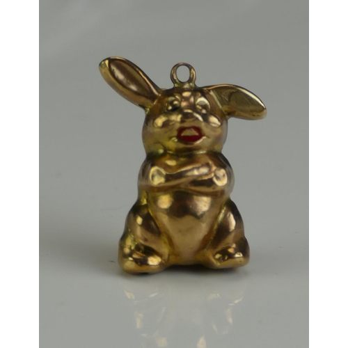 193 - A 9ct Gold 'Thumper' Rabbit Charm, 1.96g