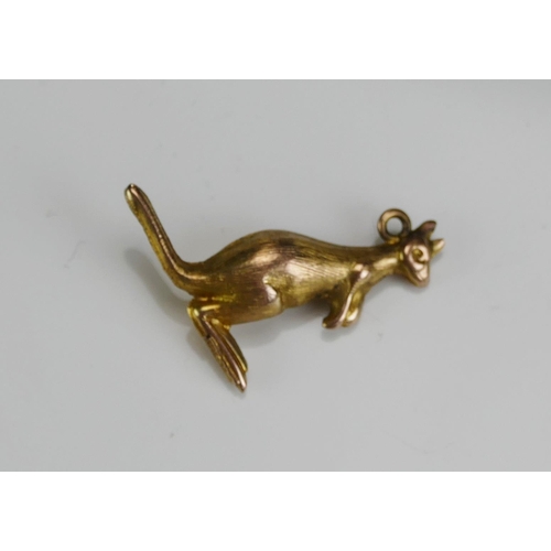 202 - A 9ct Gold Kangaroo Charm, 0.76g