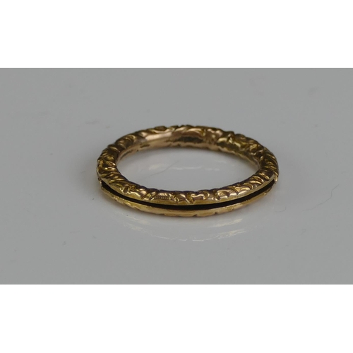 212 - An Antique High Carat Precious Yellow Metal Jump Ring, 21.2mm diam., KEE tests as 15ct, 3.16g.  UNLE... 