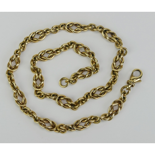 22 - A 9ct Gold Fancy Link Chain, 17.25