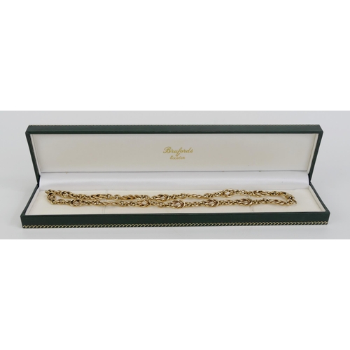 22 - A 9ct Gold Fancy Link Chain, 17.25