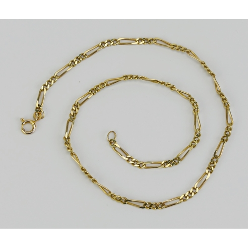 25 - A 10K Gold Figaro Chain, 16.24