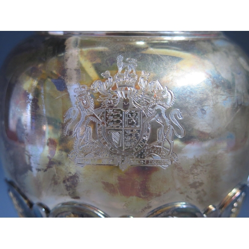 652 - An Elizabeth II limited edition silver and parcel-gilt pedestal wine ewer, maker Garrard & Co Ltd, L... 