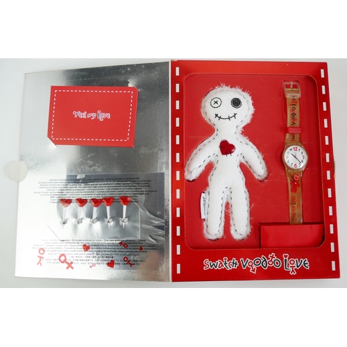 88 - A SWATCH Voodoo Love Boxed Set _ never used, needs battery