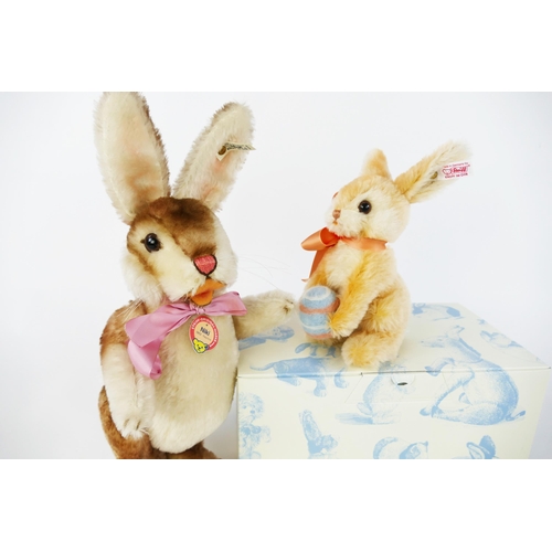 Steiff Bunny Pair, both mohair and white tag limited editions - (1