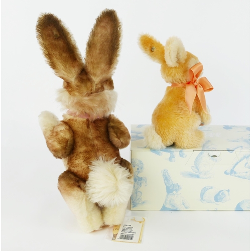 Steiff Bunny Pair, both mohair and white tag limited editions - (1