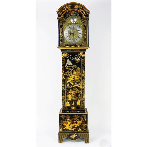 1344 - Daniel Tantum, Darby, an 18th century longcase clock, the later Chinoiserie decorated case signed  E... 