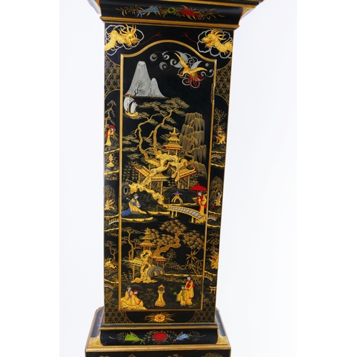 1344 - Daniel Tantum, Darby, an 18th century longcase clock, the later Chinoiserie decorated case signed  E... 