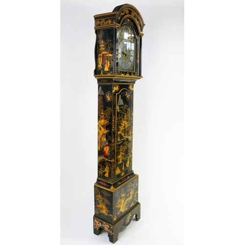 1344 - Daniel Tantum, Darby, an 18th century longcase clock, the later Chinoiserie decorated case signed  E... 