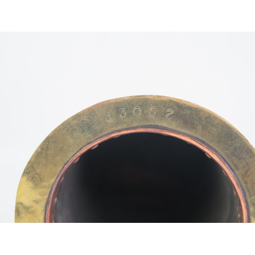 1628 - A brass and copper ships air intake funnel, 40cm high