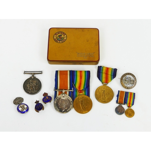 1636 - A pair of World War pair 204899. C. Bland. R.A. War and Victory Medals, another pair to 75760. Pte. ... 