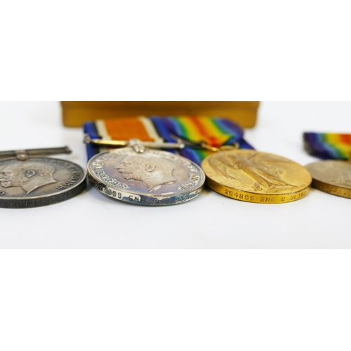 1636 - A pair of World War pair 204899. C. Bland. R.A. War and Victory Medals, another pair to 75760. Pte. ... 