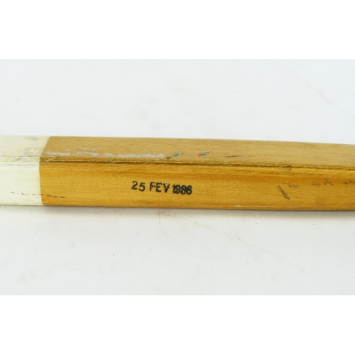 1641 - Wayne Gretzky, A Titan TPM2020 ice hockey stick, stencil W. GRETZKY, No 1-002 dated 25th February 19... 