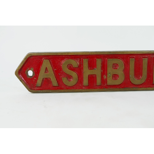 1642 - A cast bronze locomotive nameplate 