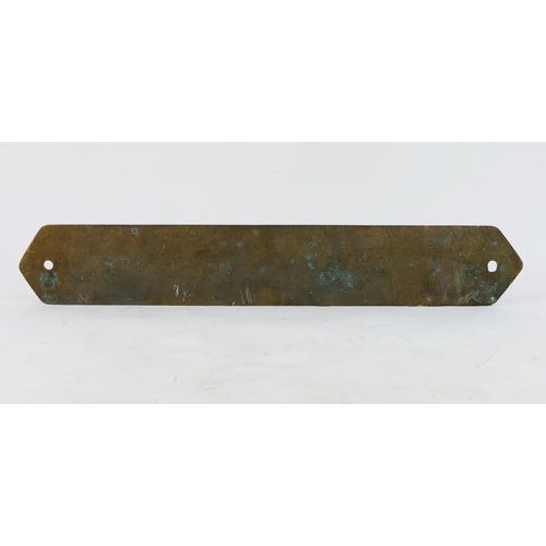 1642 - A cast bronze locomotive nameplate 