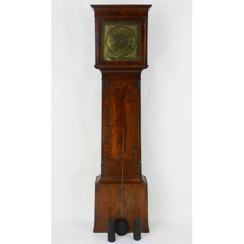 1674 - Thomas Lee, Leicester, a late 18th century mahogany and crossbanded longcase clock, with square hood... 