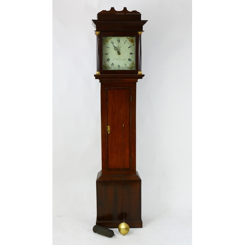 1675 - J Murch, Honiton an early 19th century 30 hour, oak longcase clock, with square hood, the trunk with... 