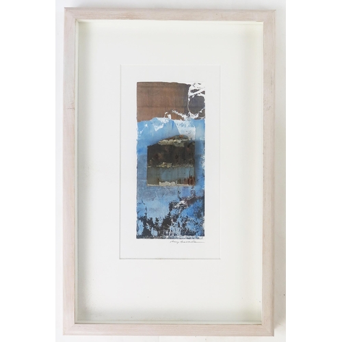 1407 - Ray Balkwill (b. 1948), well known Westcountry artist, 'Blue Newlyn', mixed media with salvaged timb... 