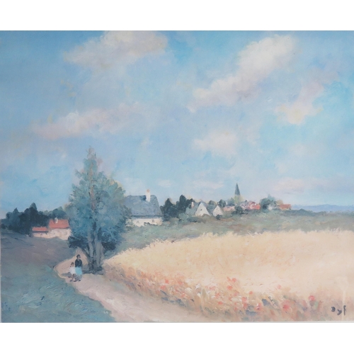 1410 - Marcel Dyf (1899 - 1985) French Impressionist Painter, 'La Route Du Village', a pencil signed limite... 