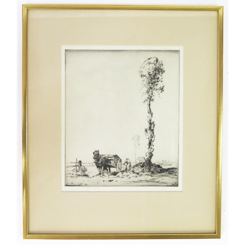 1419 - E H Whydale (1886 - 1962) known for his etchings, pencil signed dry point etching, James Connell & S... 