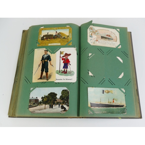 1679A - An album of Edwardian and later postcards, subjects include topographical, Royalty, patriotic, humou... 