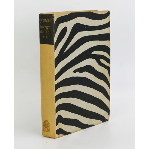 1692 - GRZIMEK (Bernhard & Michael) Serengeti Shall Not Die, 1st Edition inscribed by the author, pub 1960.