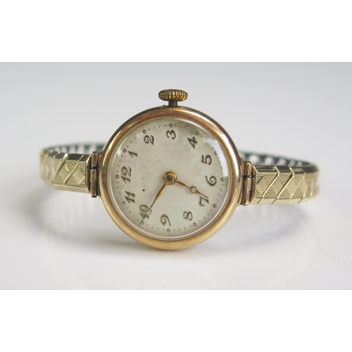 78 - A 9ct Gold Ladies Wristwatch, back weighs 1.94g nett gold