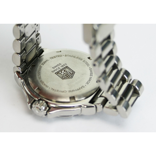 304 - A TAG HEUER Formula 1 Steel Cased Wristwatch with pink mother of pearl dial and diamond bezel c. 36.... 