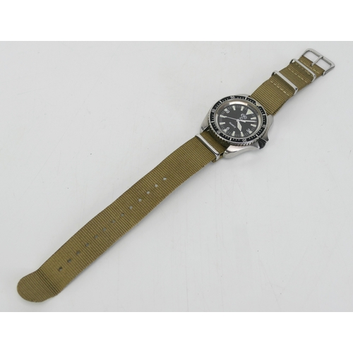 307 - An CWC Royal Navy Diver's Steel Cased Quartz Wristwatch, c. 41.8mm case, back engraved 0555/6645-99 ... 