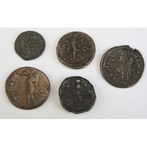 11 - Five x Roman Constantine AE3, Vespasian I, Domitian, Constantius, Philip