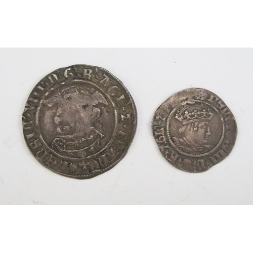 18 - Henry VIII Groat profile issue with Half-Groat (T.O.)