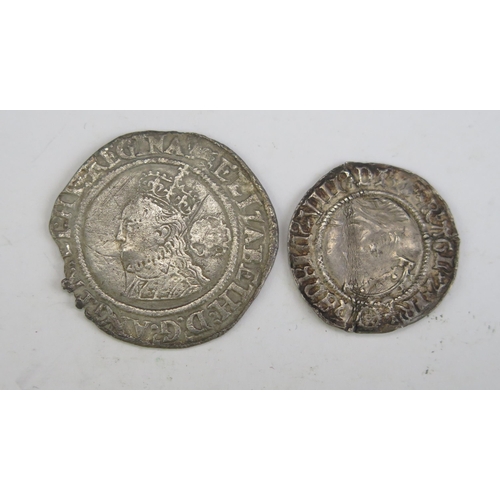 19 - Henry VIII Half-Groat profile issue with Elizabeth I 1567 Sixpence