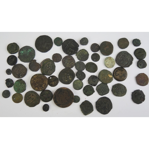 2 - Old packet containing various ancient coins including Ptolemaic