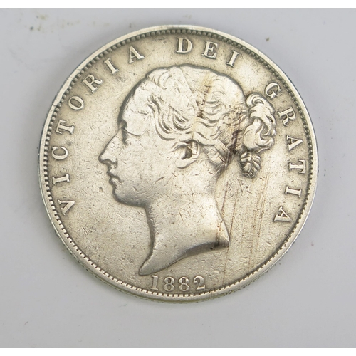 239 - A Victoria 1882 Silver Half Crown